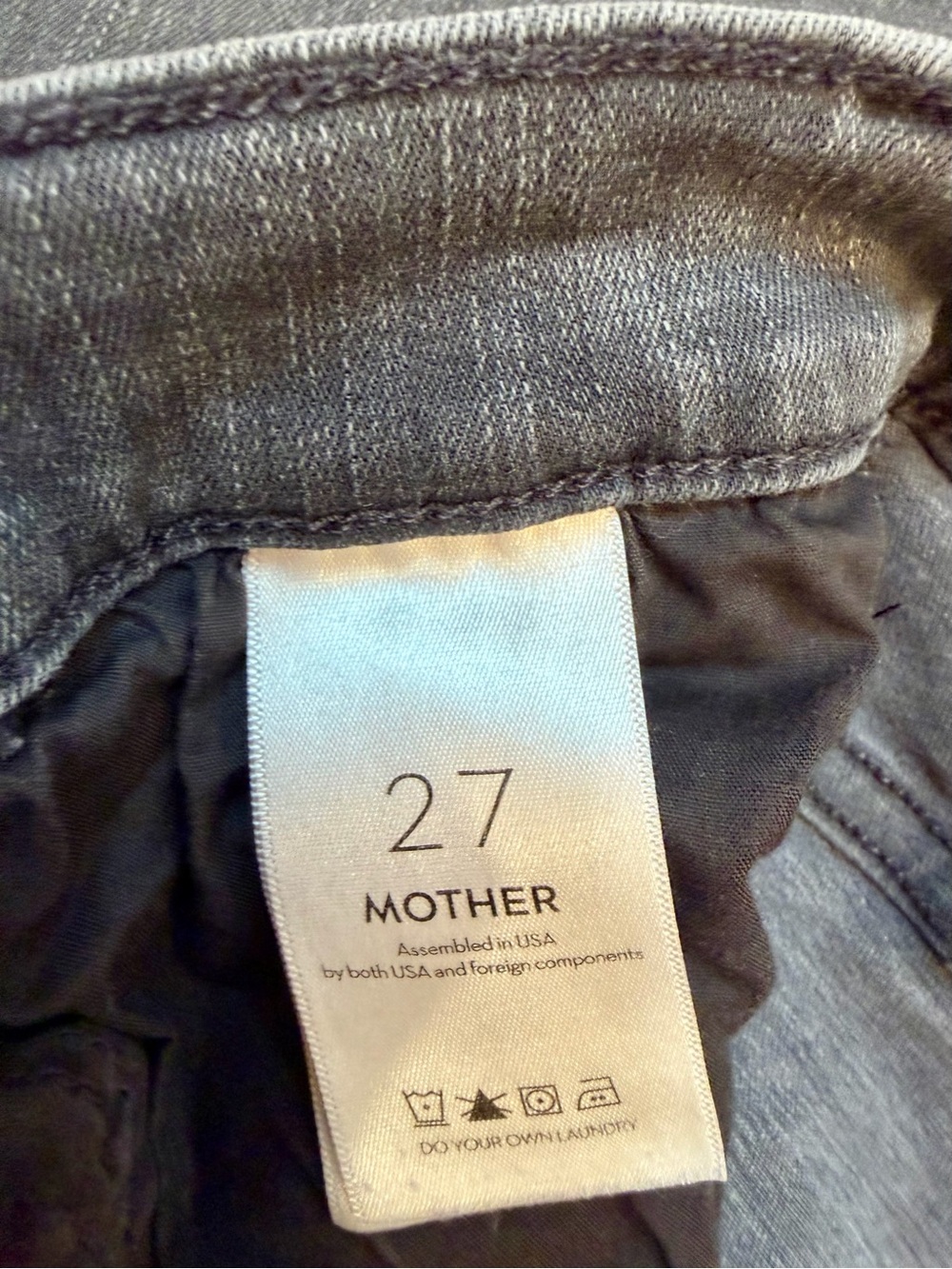 MOTHER Grey Denim Jeans - Size 27